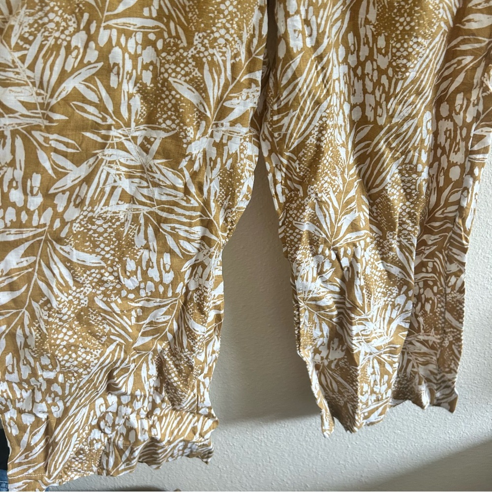 Christian Siriano 100% linen patterned pants - Picture 4 of 7